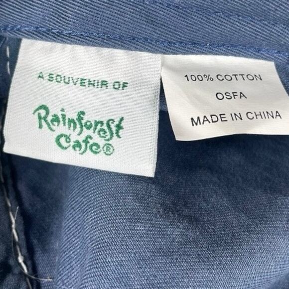 Rainforest Cafe Women’s Cadet Style Embroidered Parrot & Flower Cotton Hat - Picture 5 of 7